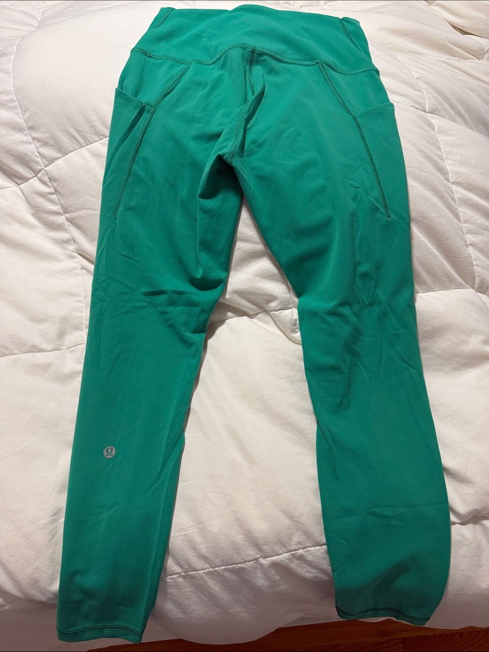 lululemon athletica Women's Teal Leggings with Side Pockets